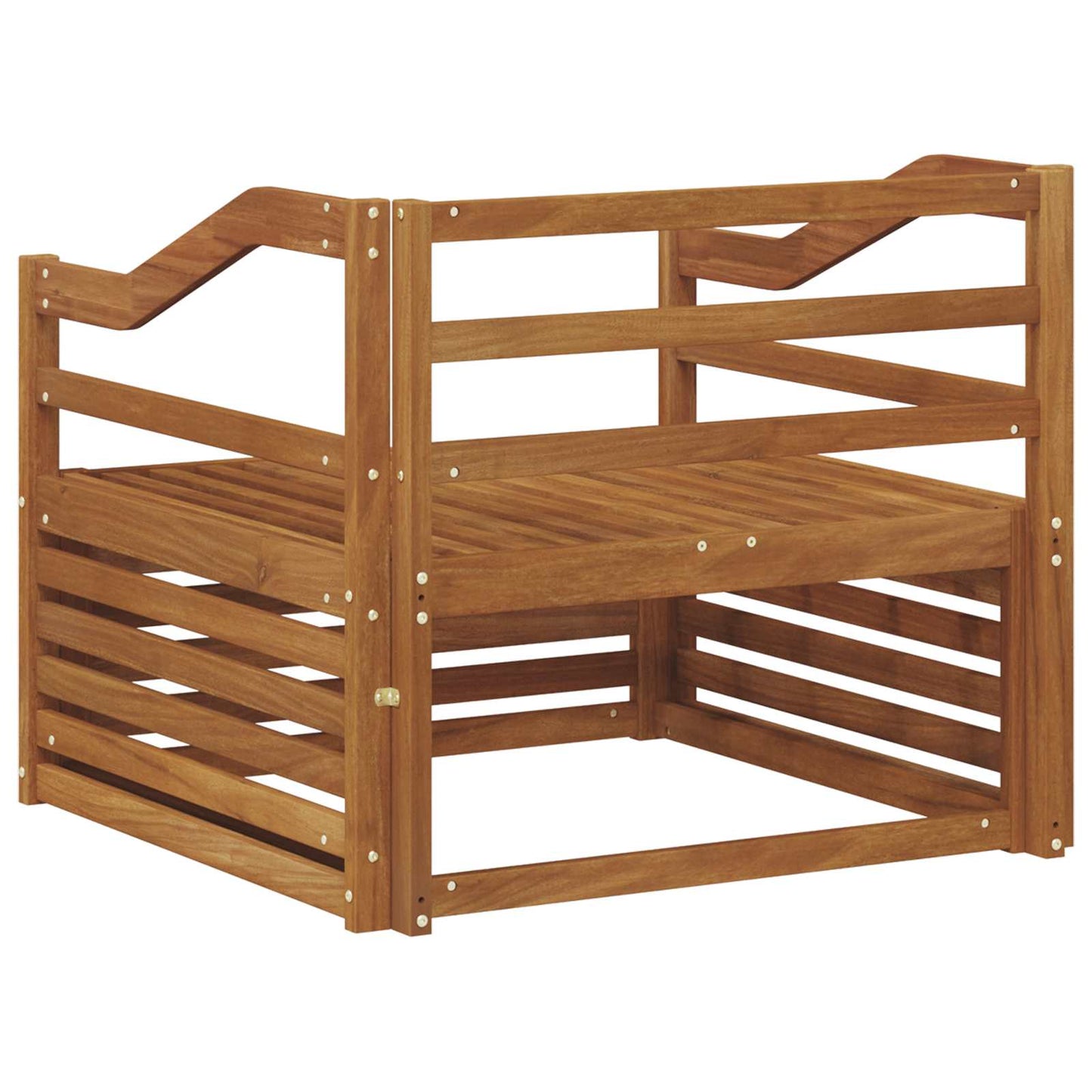 Set di divani da esterno Legno di Acacia Massello Naturale