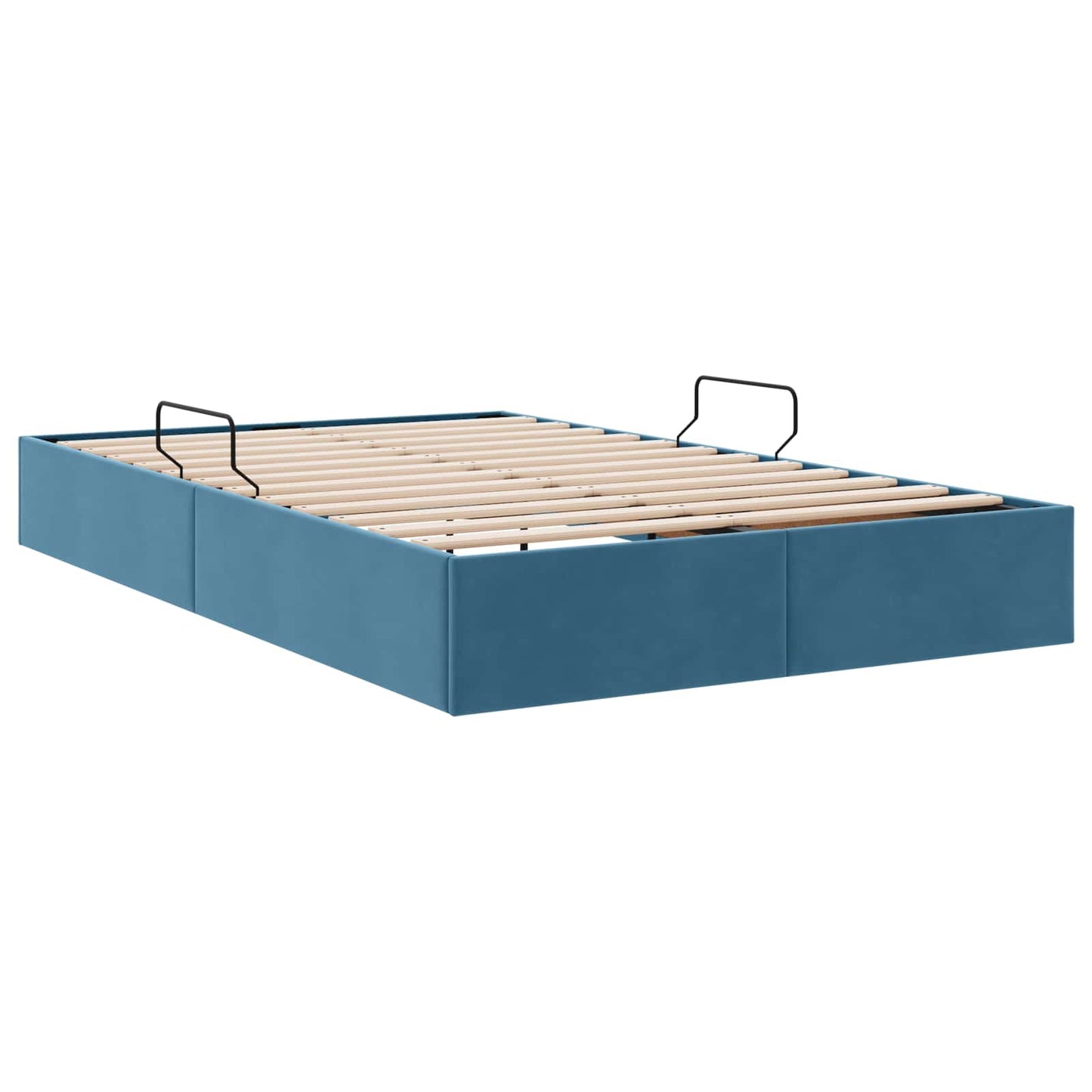 Letto con Contenitore Blu Scuro 120 x 190 cm Velluto