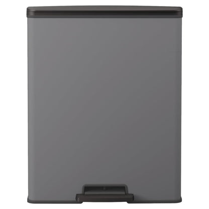 Curver Pattumiera a Pedale Doppia Deco 26L+26L Grigio Freddo