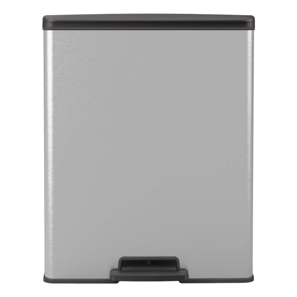 Curver Pattumiera a Pedale Deco 65 L Argento