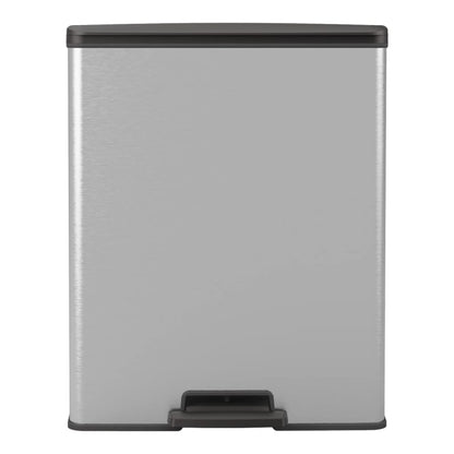 Curver Pattumiera a Pedale Doppia Deco 26L+26L Argento