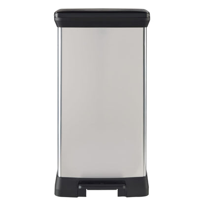 Curver Pattumiera a Pedale Doppia Deco 23L+23L Argento