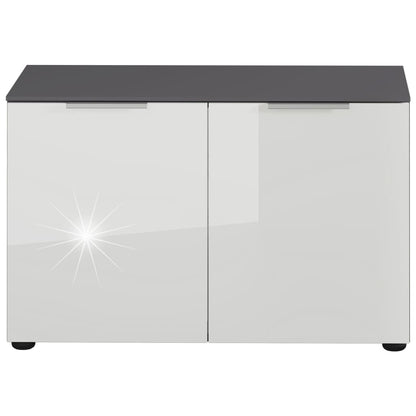 Germania Scarpiera con Panchina GW-Rimini 75x40x48 cm Grafite e Bianco