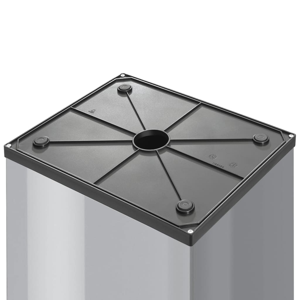 Hailo Pattumiera Big-Box Swing Taglia L 35 L Argento 0840-131