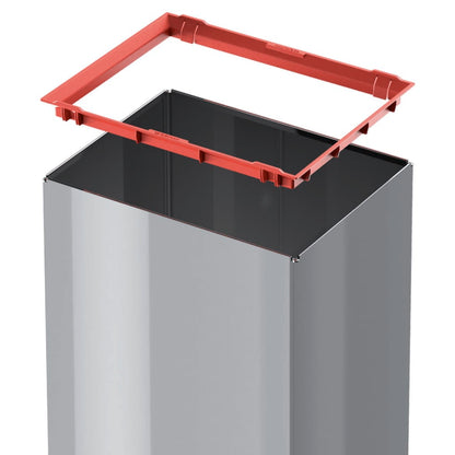 Hailo Pattumiera Big-Box Swing Taglia L 35 L Argento 0840-131