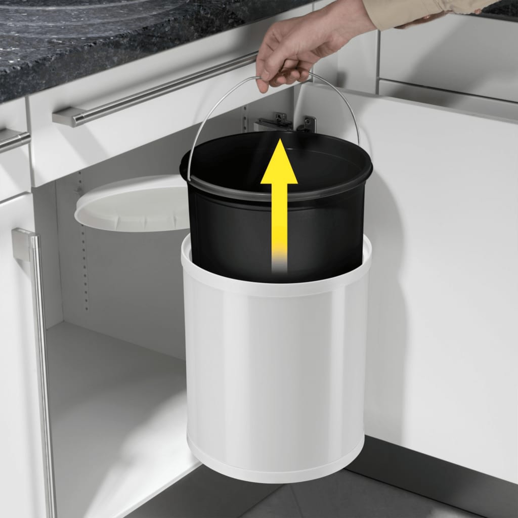 Hailo Pattumiera da Dispensa Compact-Box Taglia M 15 L Bianca 3555-001