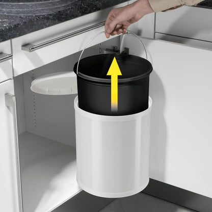 Hailo Pattumiera da Dispensa Compact-Box Taglia M 15 L Bianca 3555-001