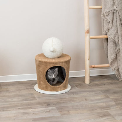 TRIXIE Nicchia per Gatti con Palla Tiragraffi 36x50 cm Tortora