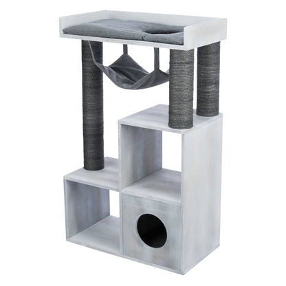 TRIXIE Palo Tiragraffi Gatti con Funzione Scaffale 72x38x110 Grigio