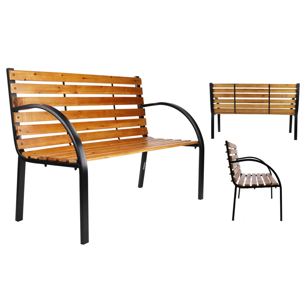 HI Panchina da Parco Marrone 122x60x81 cm