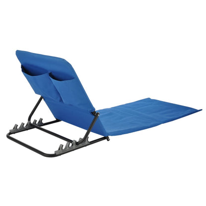 HI Sedia a Stuoia da Spiaggia Pieghevole in PVC Blu