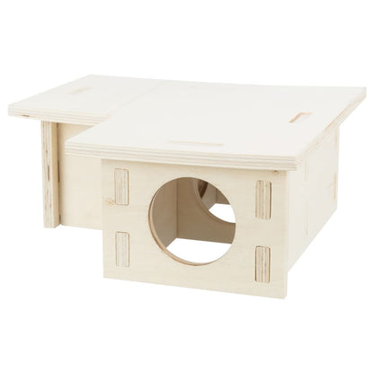 TRIXIE Casetta per Roditori con 3 Camere 30x12x30 cm in Legno