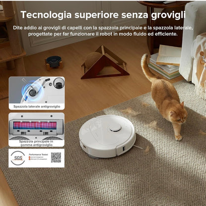 Roborock QV 35A Robot Aspirapolvere 8000Pa Lavapavimenti Stazione All-in-One