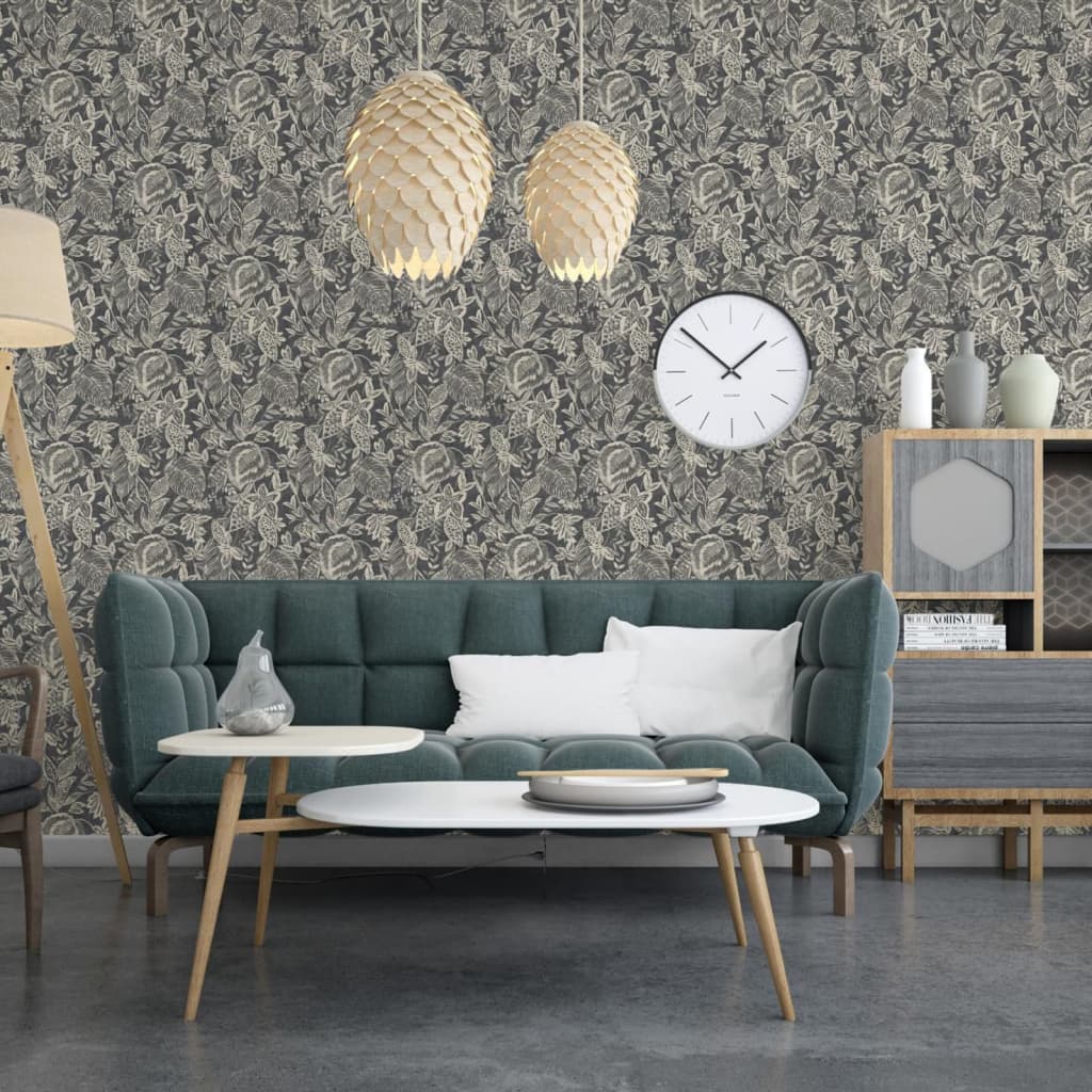DUTCH WALLCOVERINGS Carta da Parati Mae Bianco e Beige
