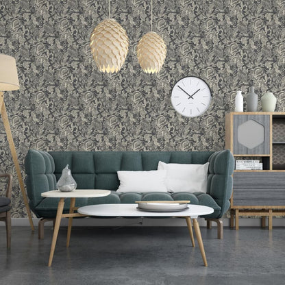 DUTCH WALLCOVERINGS Carta da Parati Mae Bianco e Beige