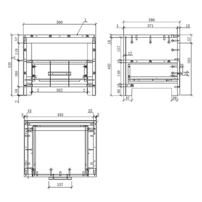 Vipack Comodino Erik con Cassetto in Legno Bianco