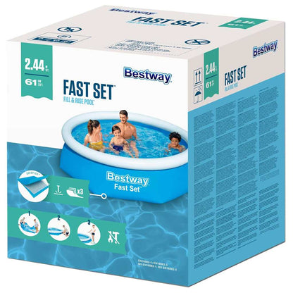 Bestway Piscina Gonfiabile Rotonda Fast Set 244x61 cm 57265