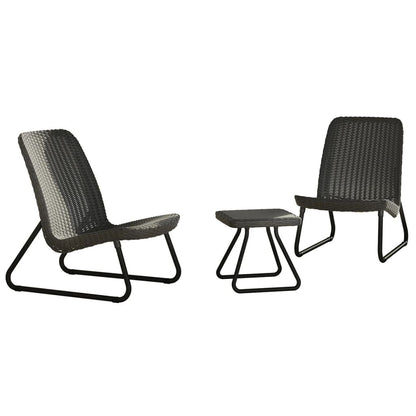 Keter Set Mobili da Patio 3 pz Rio Grafite