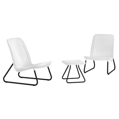 Keter Set Mobili da Patio 3 pz Rio Bianco 218155