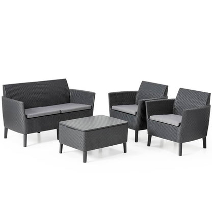 Keter Set Divani da Giardino 8 pz Salemo Grafite 236629