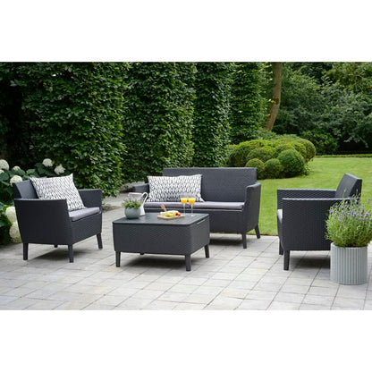 Keter Set Divani da Giardino 8 pz Salemo Grafite 236629