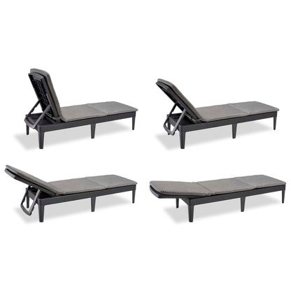 Keter Lettino Prendisole con Cuscino Jaipur Grafite