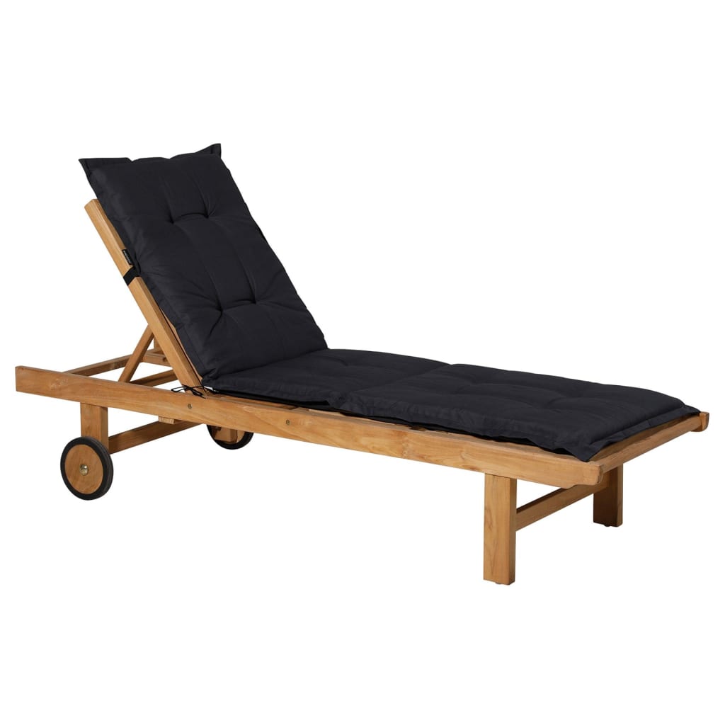 Madison Cuscino per Lettino Prendisole Basic 200x60 cm Nero