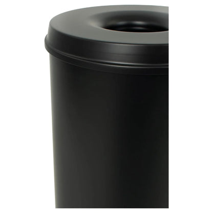 V-Part Cestino per Carta Autoestinguente 50 L Nero