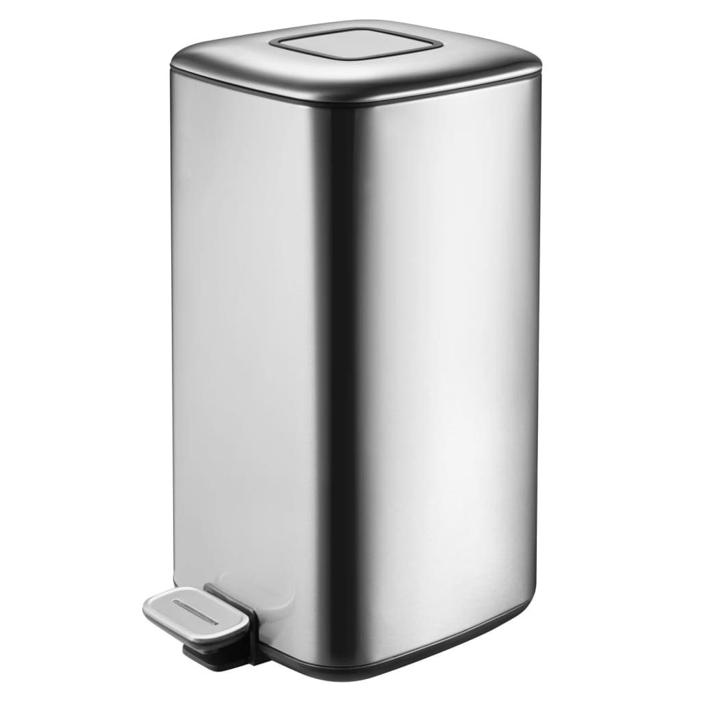 EKO Pattumiera a Pedale Regent 20 L Argento Opaco