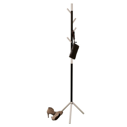V-Part Appendiabiti a Piantana con 4 Ganci Linair Bianco 180 cm