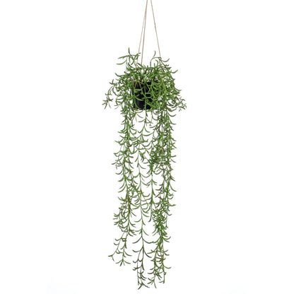 Emerald Pianta di Senecio Artificiale Cespuglio Sospeso in Vaso 70 cm