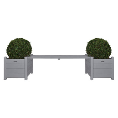 Esschert Design Fioriere con Panchina a Ponte Grigia CF33G