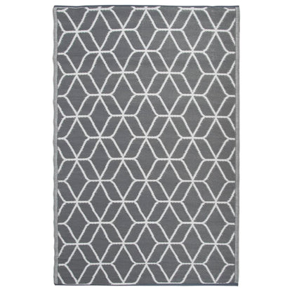 Esschert Design Tappeto da Esterno 180x121 cm Grigio Bianco OC25