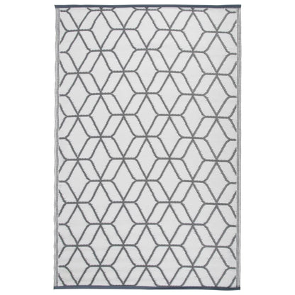Esschert Design Tappeto da Esterno 180x121 cm Grigio Bianco OC25