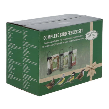 Esschert Design Set Completo di Mangiatoie per Uccelli 3 pz