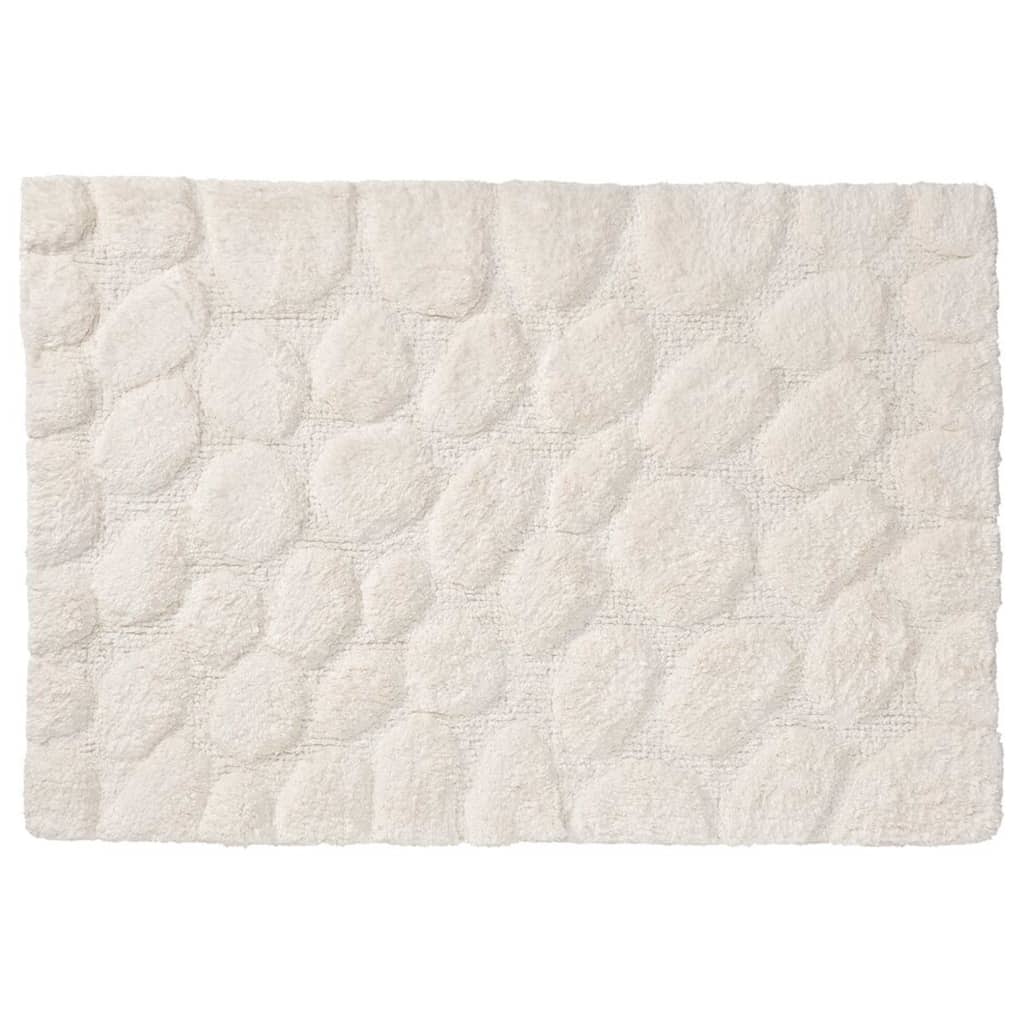 Sealskin Tappetino da Bagno Pebbles in Cotone 60x90 cm Avorio