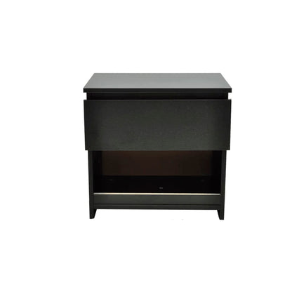 Set Comodini 2 pz con 1 Cassetto Nero