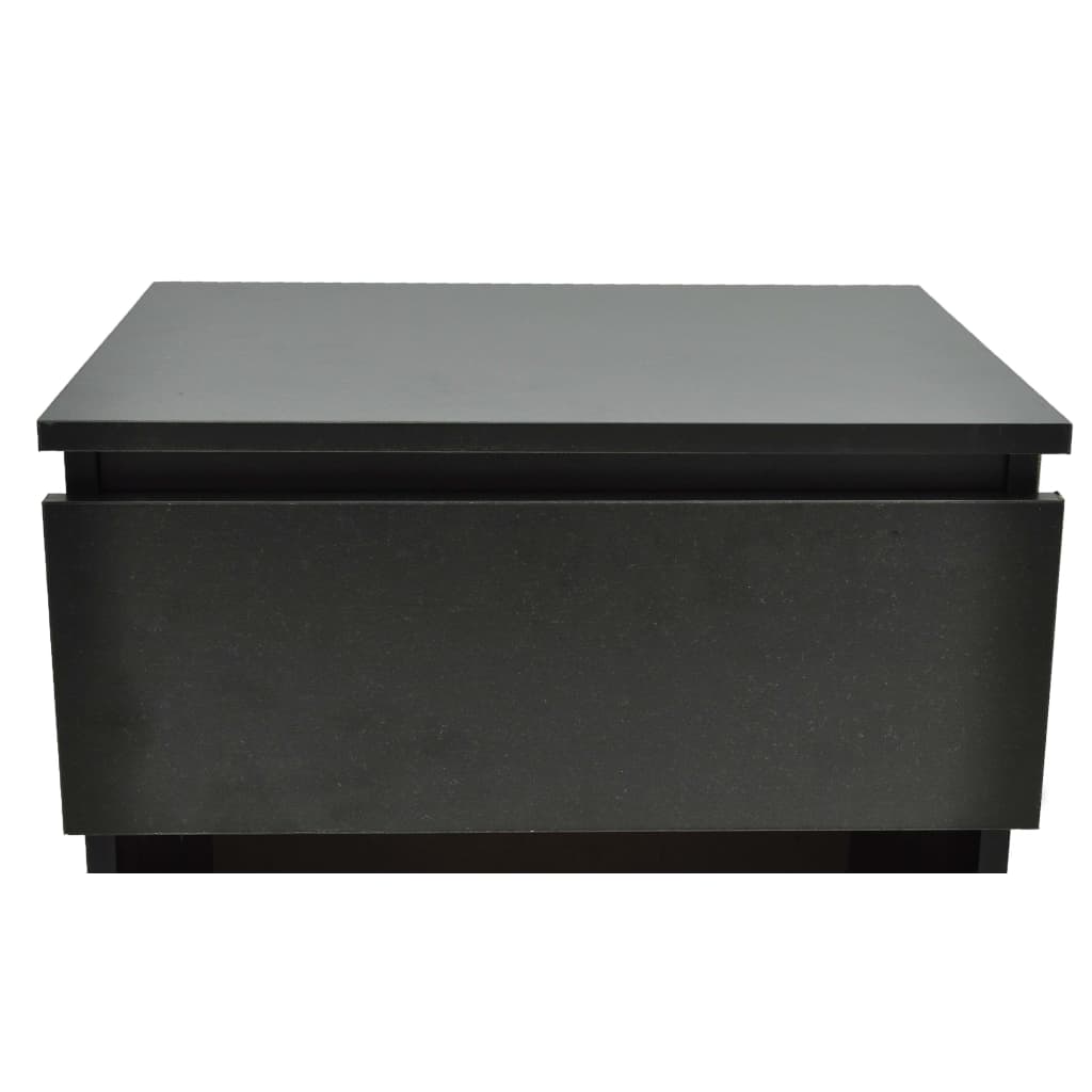 Set Comodini 2 pz con 1 Cassetto Nero