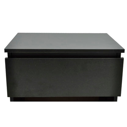 Set Comodini 2 pz con 1 Cassetto Nero