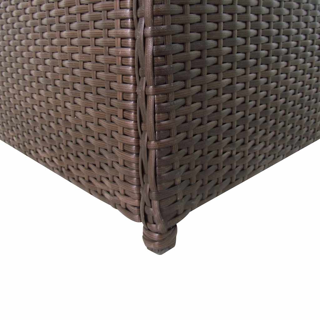 Baule da Giardino Marrone 120x50x60 cm in Polyrattan
