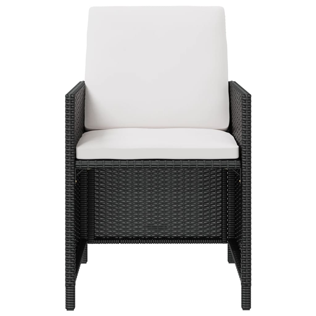 Set da Pranzo da Giardino 13 pz Polyrattan e Legno Acacia Nero