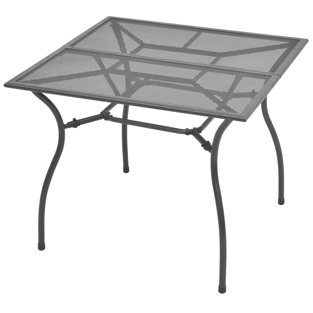 Set da Pranzo Giardino 5 pz Sedie Pieghevoli Acciaio Antracite