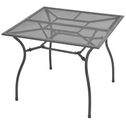 Set da Pranzo Giardino 5 pz Sedie Pieghevoli Acciaio Antracite