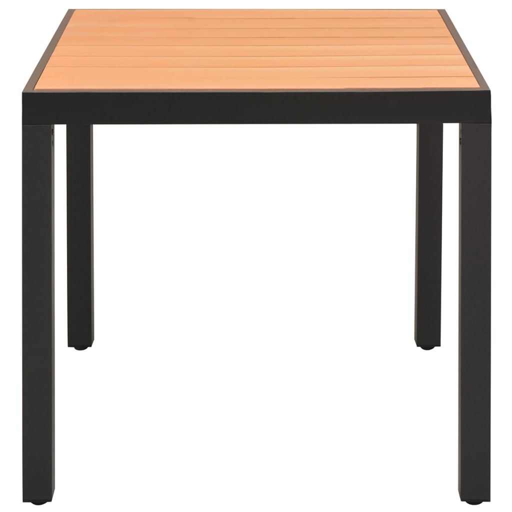 Tavolo da Giardino Marrone 80x80x74 cm cm in Alluminio e WPC