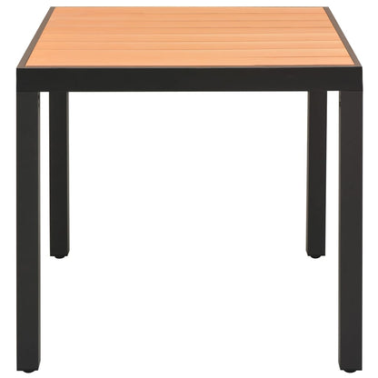 Tavolo da Giardino Marrone 80x80x74 cm cm in Alluminio e WPC