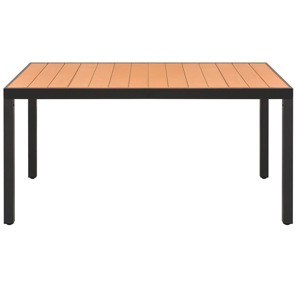 Tavolo da Giardino Marrone 150x90x74 cm cm in Alluminio e WPC