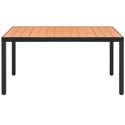 Tavolo da Giardino Marrone 150x90x74 cm cm in Alluminio e WPC
