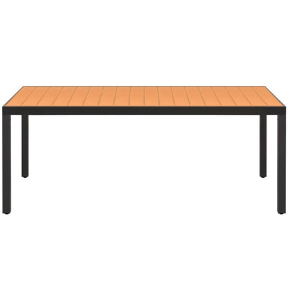 Tavolo da Giardino Marrone 185x90x74 cm cm in Alluminio e WPC