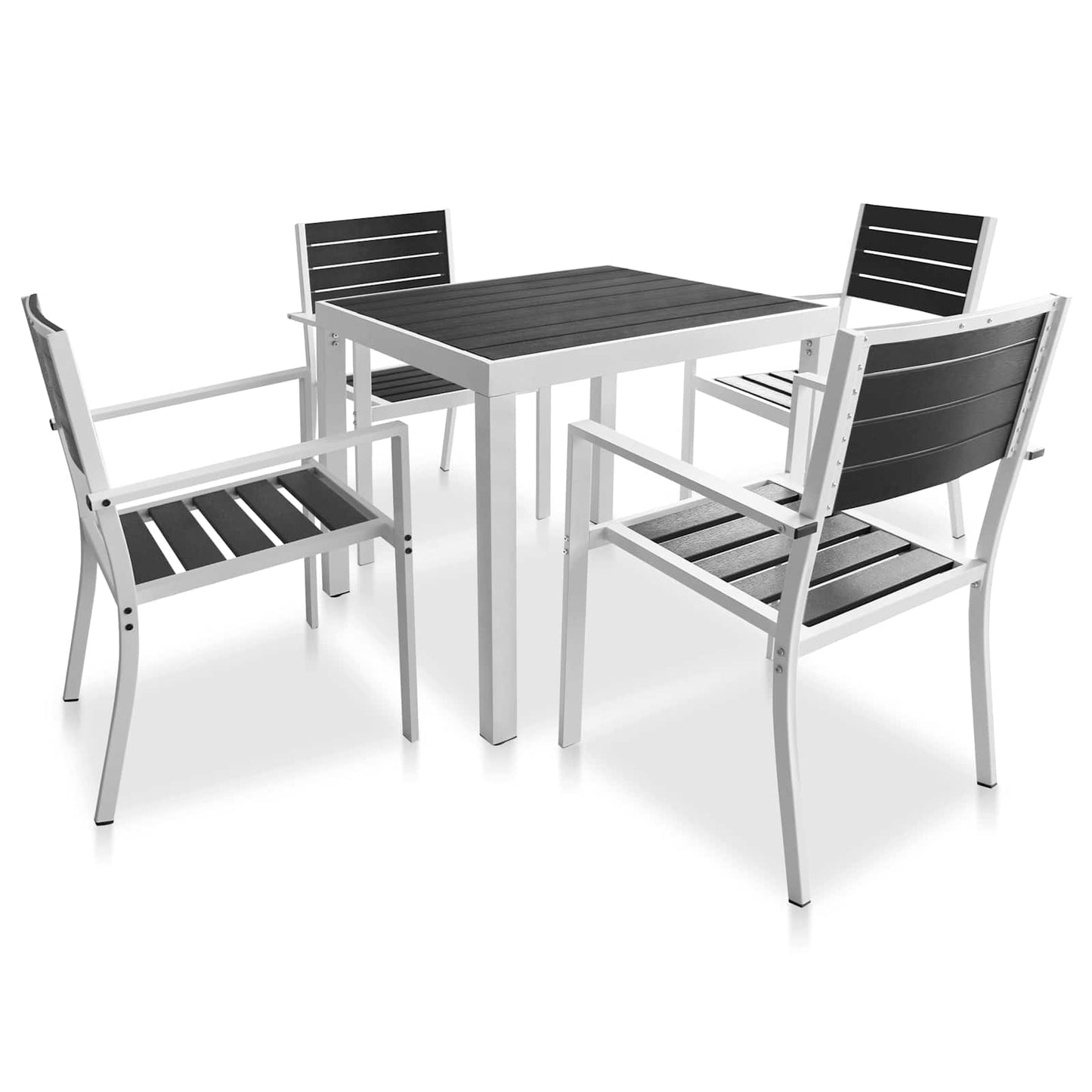 Set di Mobili 5 pcs Nero e Bianco