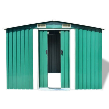 Capanno per Attrezzi in Metallo Verde 257x205x178 cm
